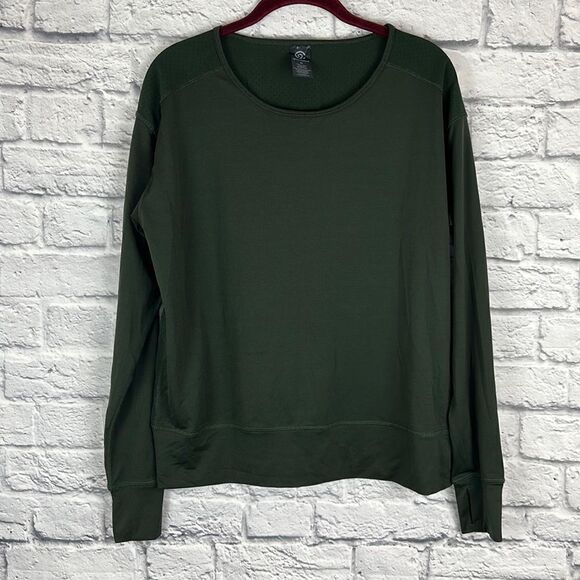 C9 Champion Long Sleeve Forest Green Running Top Size Medium - Picture 1 of 6